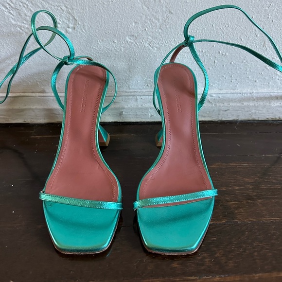 Amina Muaddi Vita leather heel - Picture 2 of 10